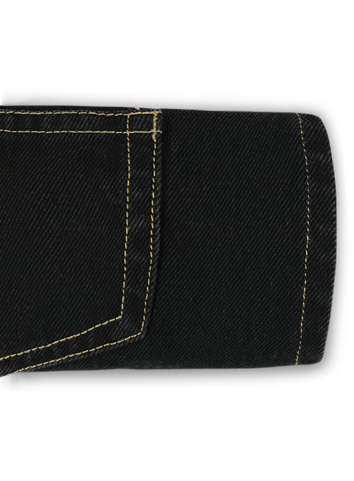 Black 14.5oz Heavy Denim Jeans