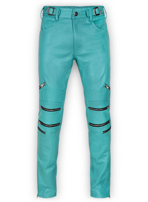 Men's Luka Leather Shirt And Pants Set [Navy Blue] – LeatherKloset