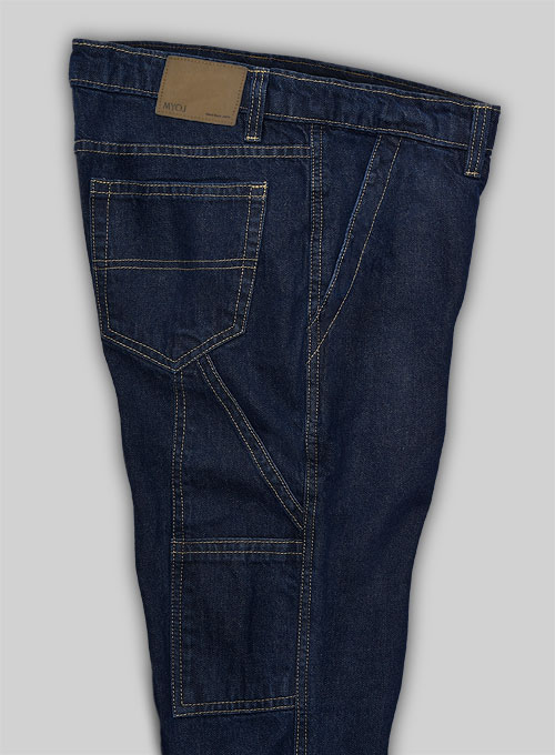 Carpenter Style Cargo Denim Jeans - Click Image to Close