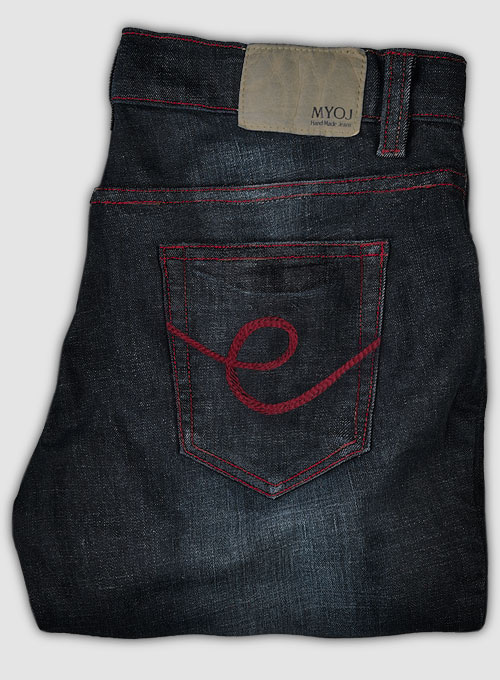 Chicago Blue Stretch Hard Wash Whisker Jeans - Look #545