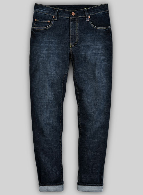 Chicago Blue Indigo Wash Whisker Stretch Jeans : Made To Measure