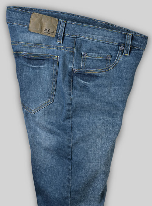 Chicago Blue Stone Wash Whisker Stretch Jeans - Click Image to Close
