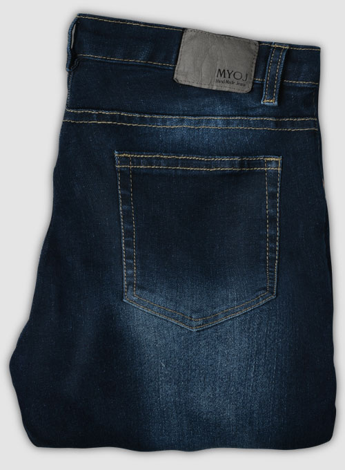 Classic 12oz Scrape Wash Denim Jeans - Darker Stretch