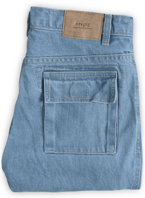Classic Cargo Denim Jeans - Click Image to Close