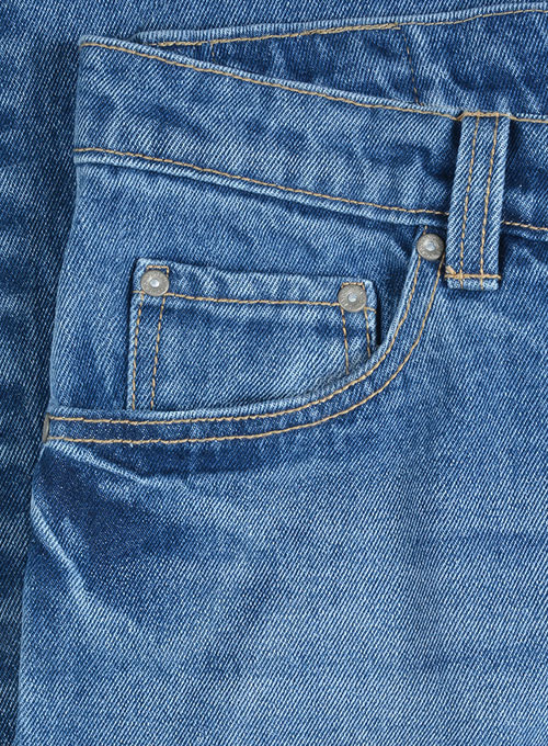 Classic Heavy Blue Stone Wash Whisker Jeans