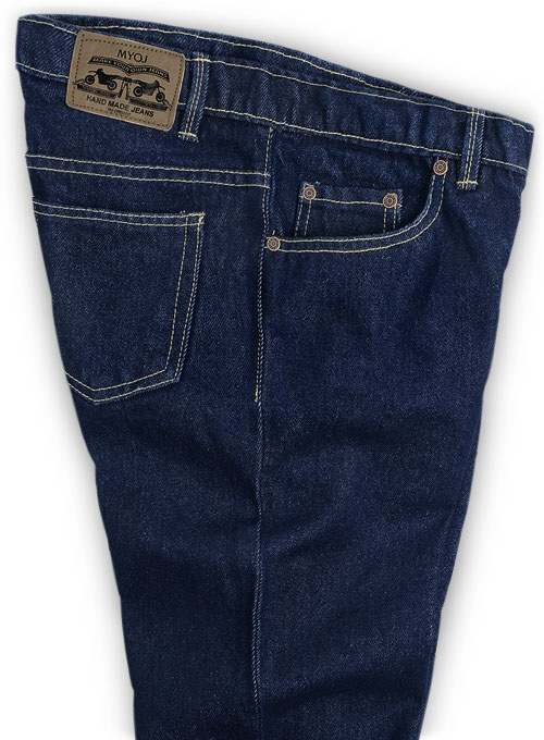 Classic Heavy Blue Hard Wash Jeans - Click Image to Close