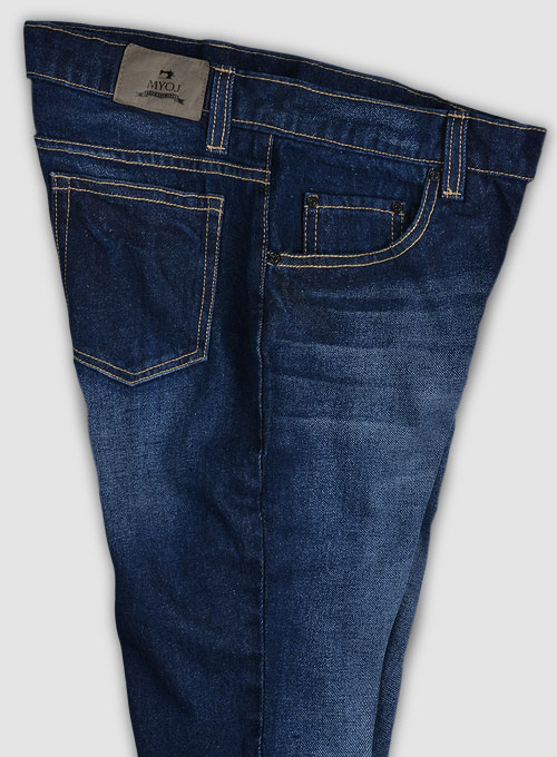 Classic Heavy Blue Hard Wash Whisker Jeans - Click Image to Close