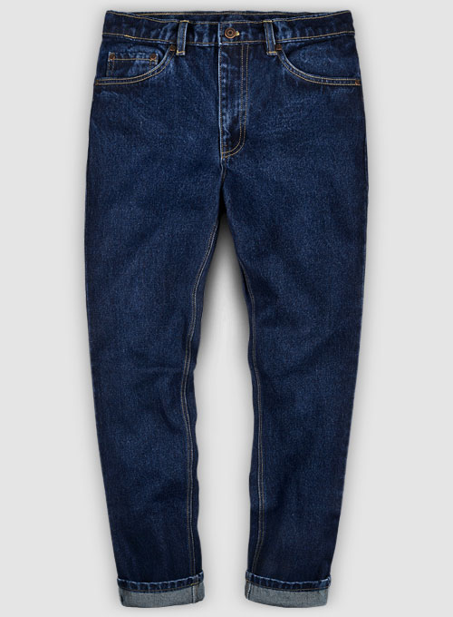 Classic Heavy Blue Indigo Wash Jeans Made To Measure Custom Jeans For