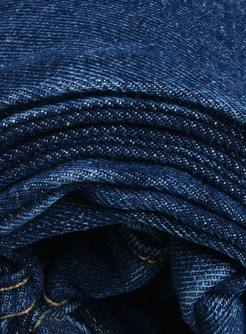 Classic Heavy Blue Indigo Wash Whisker Jeans - Click Image to Close