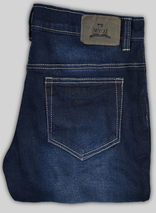 Cove Blue Stretch Hard Wash Whisker Jeans