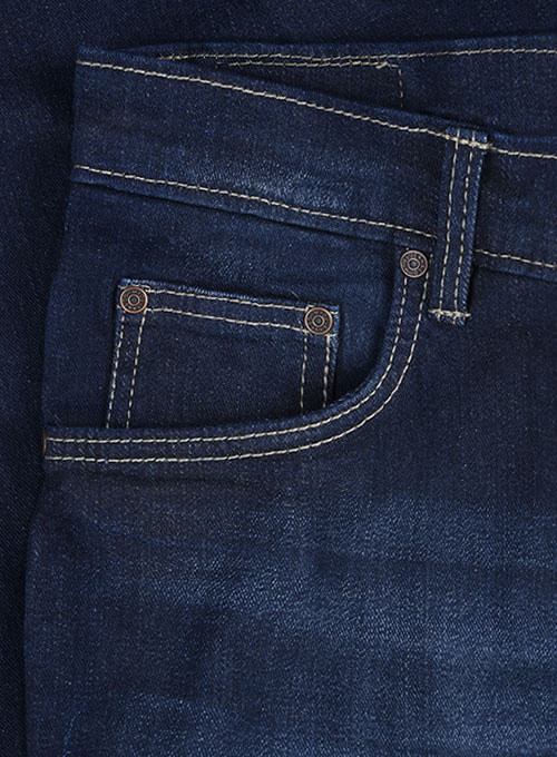 Cove Blue Stretch Hard Wash Whisker Jeans