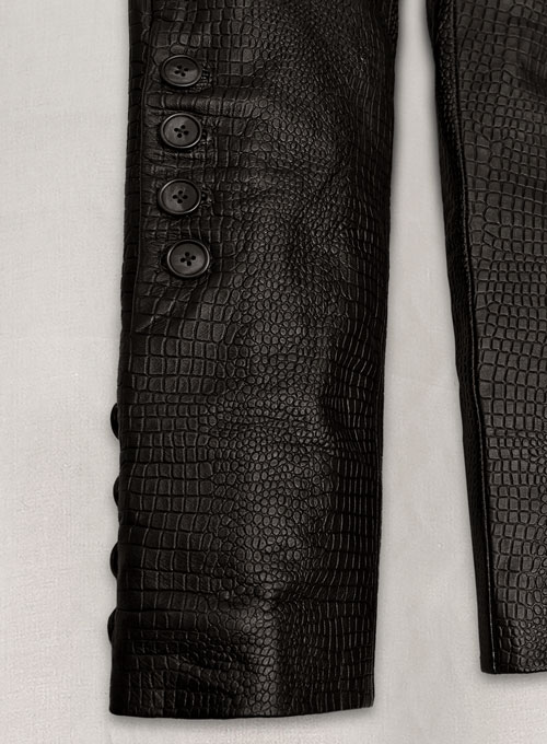 Crocodile Dark Brown Hyde Leather Pants