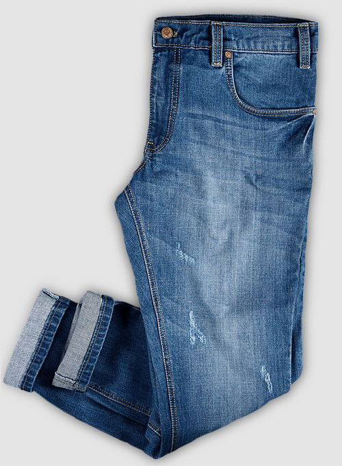 Dagger Stretch Stone Wash Ripped Jeans - Click Image to Close