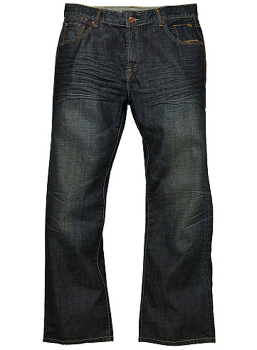 Deadly Dark Blue - Hard Washed Jeans Scrape Whisked, MakeYourOwnJeans®