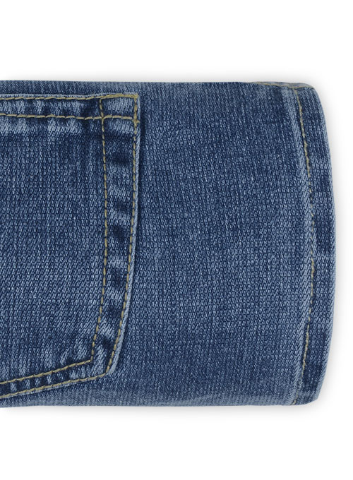 Desire Blue Stretch Jeans - Light Blue - Click Image to Close