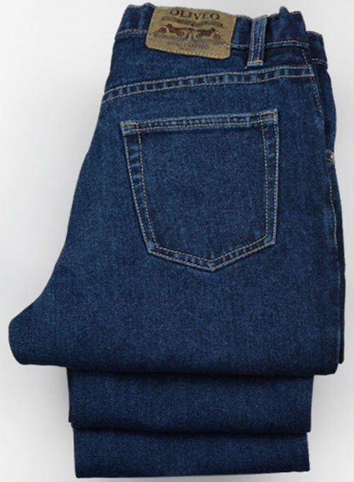 Dark Blue Heavy Denim Jeans, MakeYourOwnJeans®