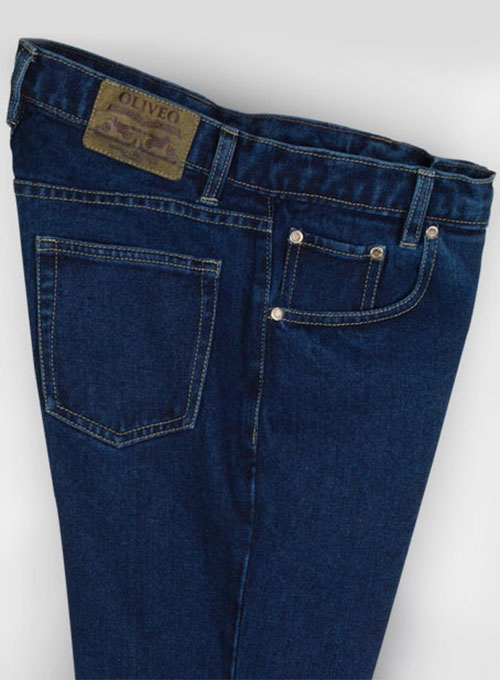 Dark Blue 14.5oz Heavy Denim Jeans - Click Image to Close