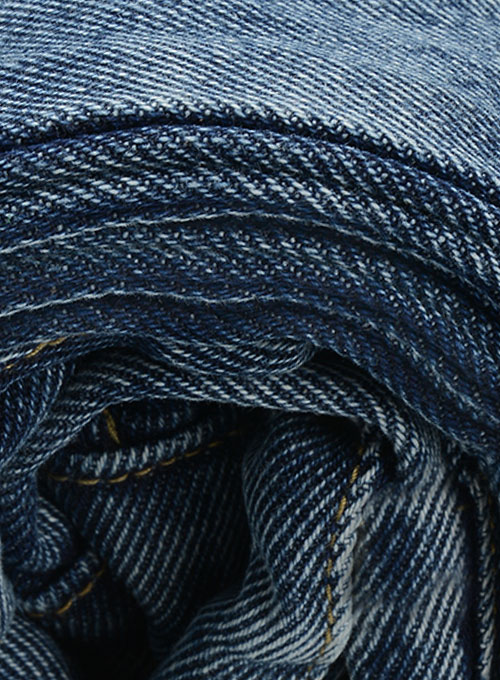 Dark Blue 14.5oz Heavy Denim Jeans - Blast Wash - Click Image to Close