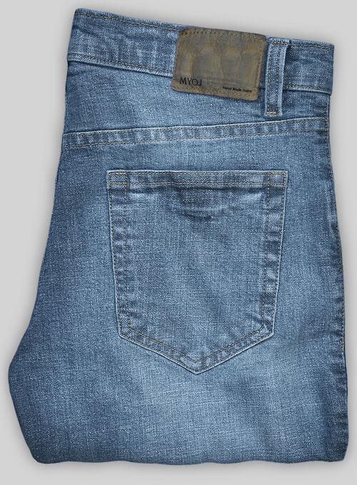 Dodgers Blue Stone Wash Whisker Stretch Jeans