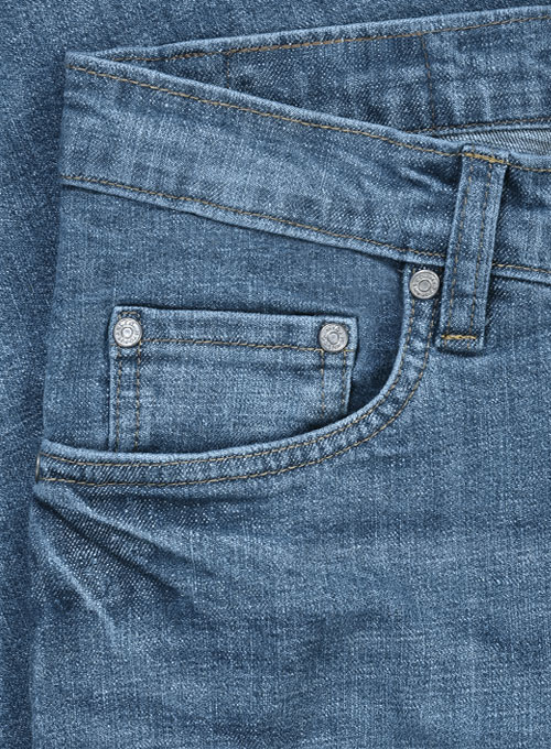 Dodgers Blue Stone Wash Whisker Stretch Jeans - Click Image to Close
