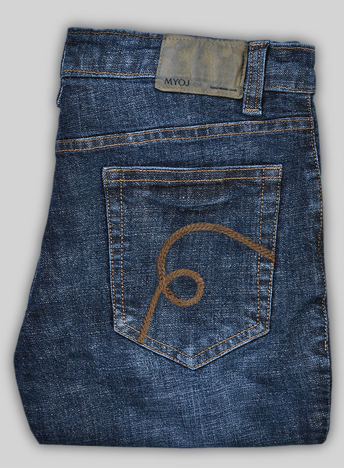 Dodgers Blue Stretch Indigo Wash Whisker Jeans - Look # 468