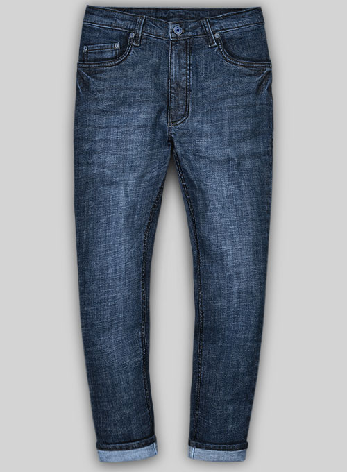 Dodgers Blue Stretch Indigo Wash Whisker Jeans - Look #500