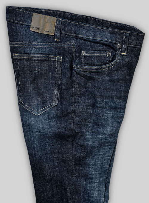 Dodgers Blue Hard Wash Whisker Stretch Jeans