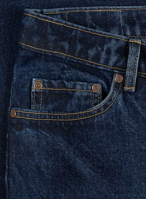 Dark Blue 14.5oz Heavy Denim Jeans - Click Image to Close