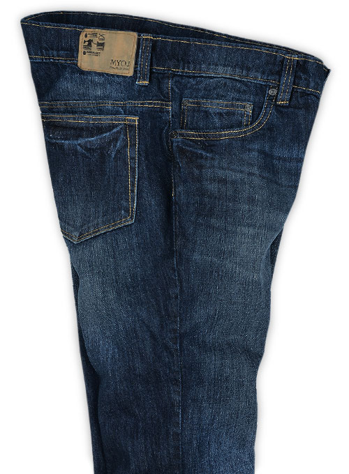 Eddie Blue Hard Wash Whisker Jeans - Click Image to Close