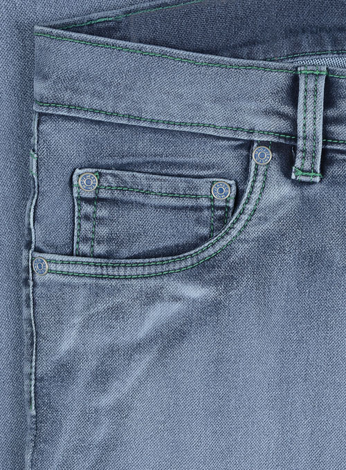 Envy Blue Vintage Wash Stretch Jeans - Look #300