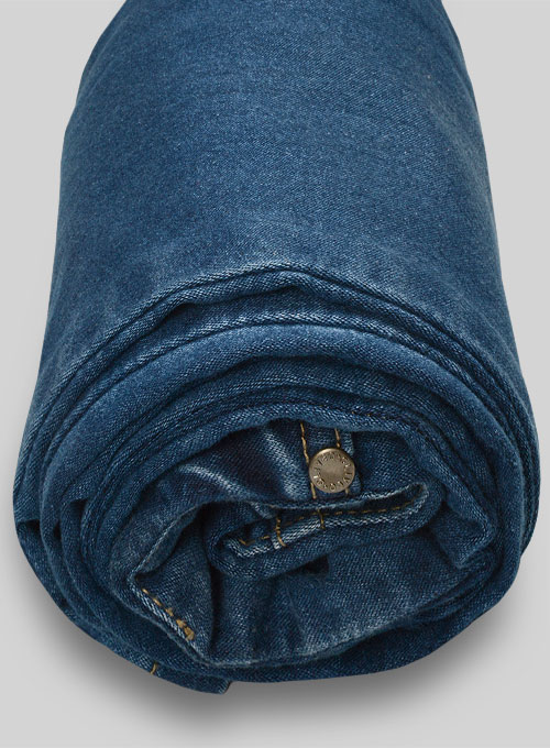 Foster Blue Stretch Stone Wash Whisker Jeans - Click Image to Close
