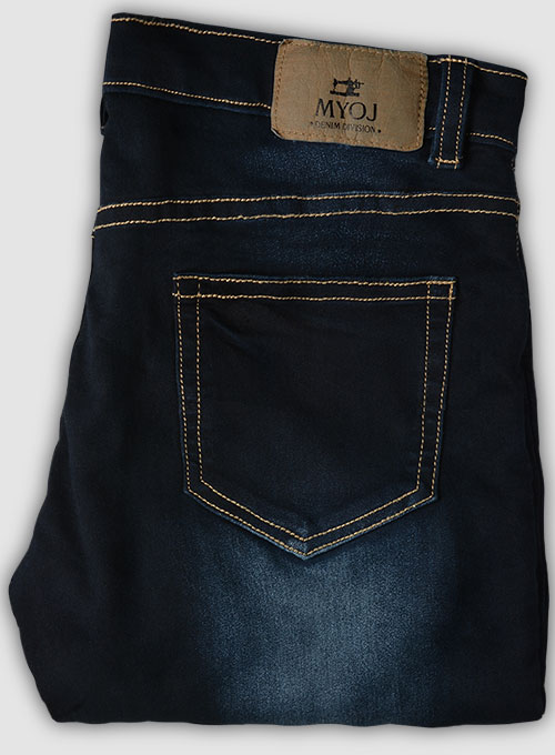 Foster Blue Stretch Hard Wash Whisker Jeans - Click Image to Close