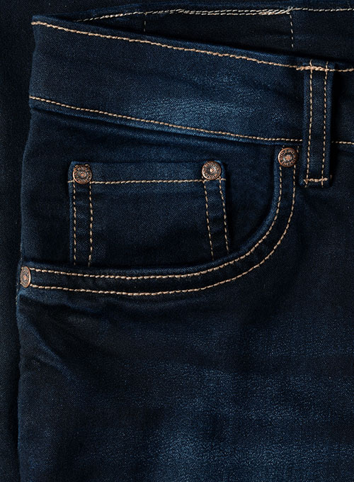 Foster Blue Stretch Hard Wash Whisker Jeans