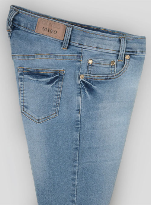 Foster Blue Stretch Indigo Wash Whisker Jeans - Click Image to Close