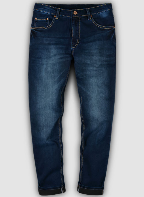 Foster Blue Stretch Indigo Wash Whisker Jeans : Made To