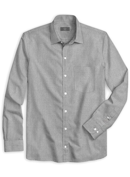 Giza Gray Cotton Shirt - Full Sleeves