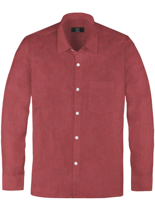 Giza Quartz Maroon Cotton Shirt - Full Sleeves