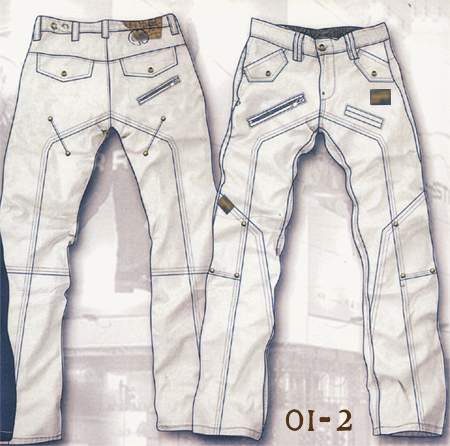 Designer Denim Cargo Jeans - Style 01-2