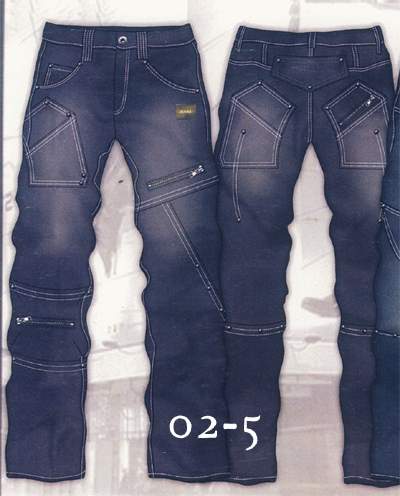 Designer Denim Cargo Jeans - Style 2-5