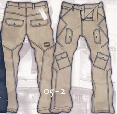 Designer Denim Cargo Jeans - Style 5-2
