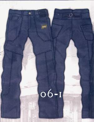 Designer Denim Cargo Jeans - Style 6-1