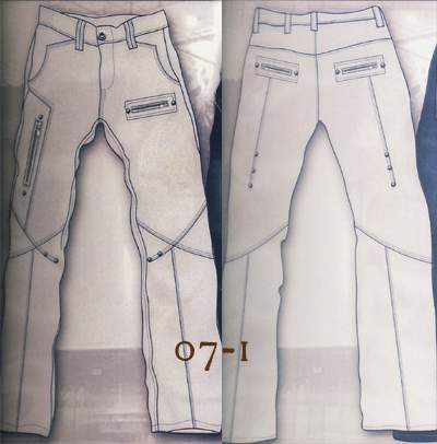Designer Denim Cargo Jeans - Style 07-1
