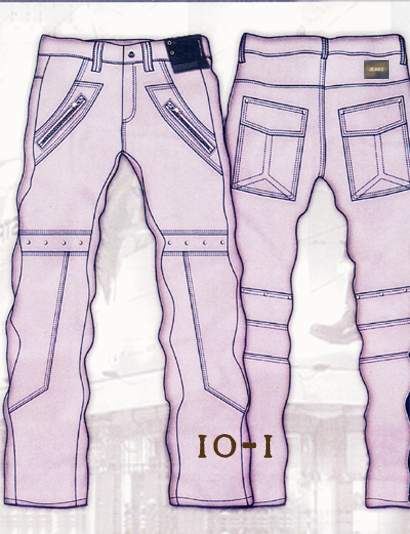 Designer Denim Cargo Jeans - Style 10-1