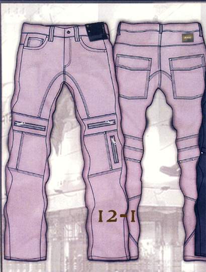 Designer Denim Cargo Jeans - Style 12-1