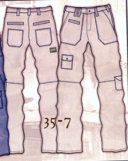Designer Denim Cargo Jeans - Style 35-7