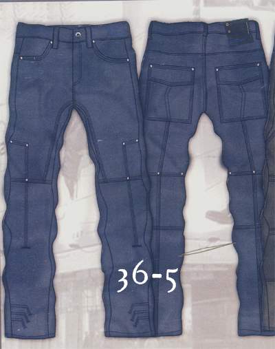 Designer Denim Cargo Jeans - Style 36-5