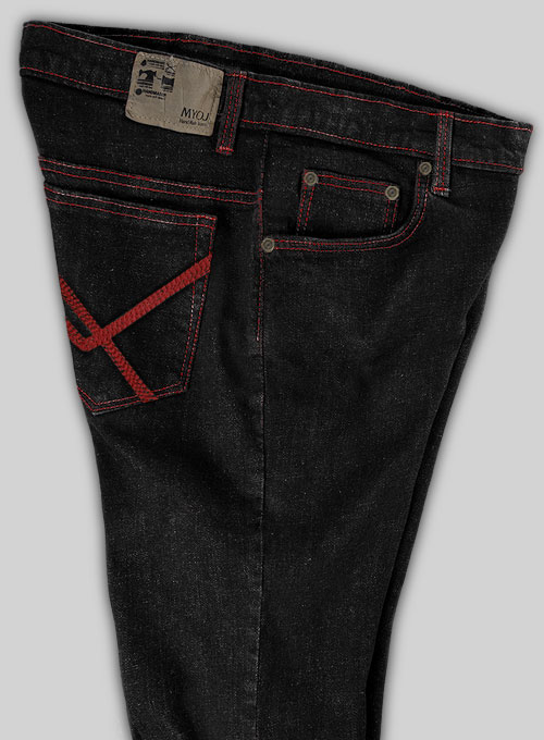 Hank Black Hard Wash Stretch Jeans - Look #584