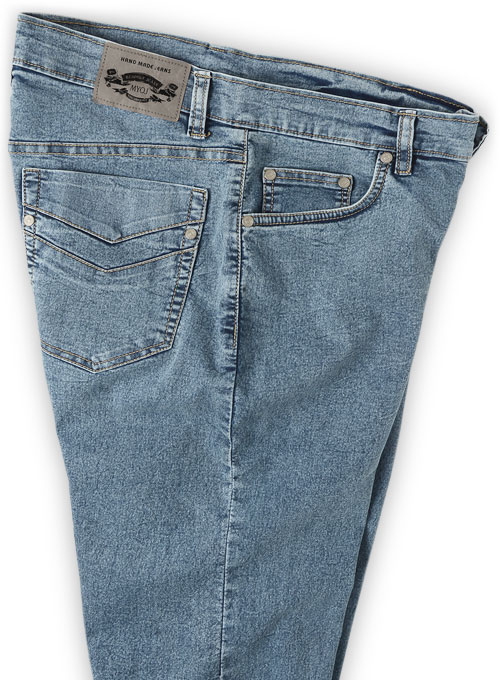 Indigo Denim 6.5 oz - Cotton Denim - Light Indigo Washed