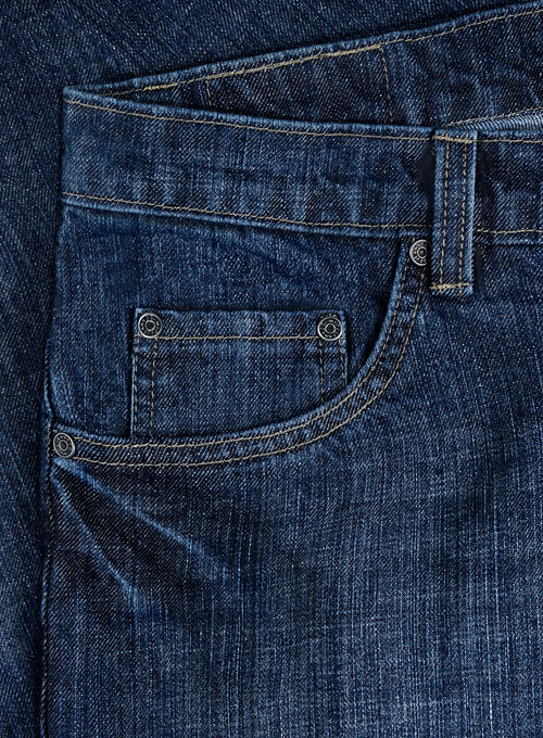 Italian Denim Indigo Wash Whisker Jeans