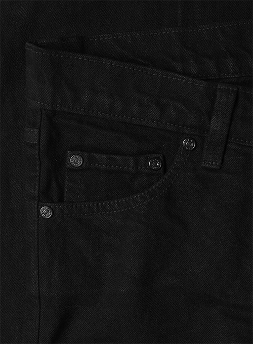 Jet Black Overdyed Jeans - 12oz Ring Denim - Look # 122